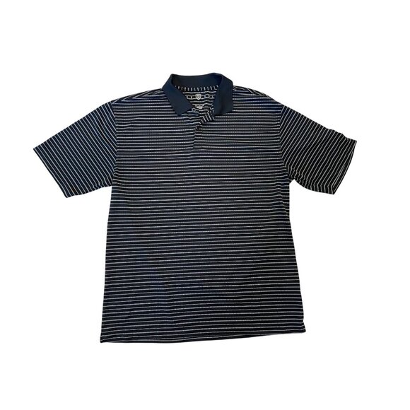Nike Golf Men's Large black short sleeve polo striped - Picture 1 of 7